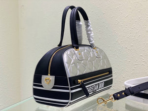 Dior M6202 Medium Dior Vibe Zip Bowling Bag Black and Silver Smooth Calfskin - Default Title - View 4