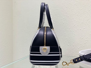 Dior M6202 Medium Dior Vibe Zip Bowling Bag Black and Silver Smooth Calfskin - Default Title - View 5