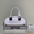 Dior M6202 Medium Dior Vibe Zip Bowling Bag White Smooth Calfskin - Default Title - View 1
