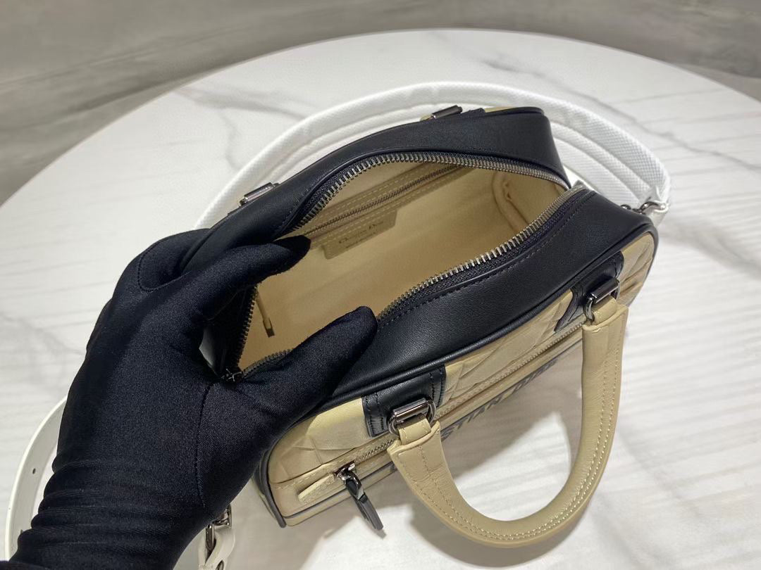 Dior M6202 Medium Vibe Zip Bowling Bag Apricot - Default Title - View 8