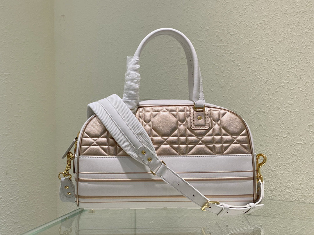 Dior M6202 Medium Vibe Zip Bowling Bag Gold - Default Title - View 5