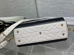Dior M6209 Small Vibe Zip Bowling Bag Black and White Smooth Calfskin - Default Title - View 7