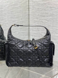 Dior M6322 Large D-Dream Bag Black Macrocannage Lambskin