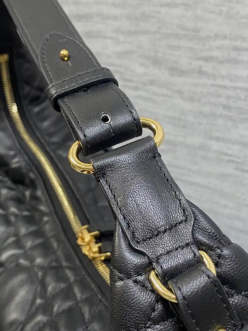 Dior M6322 Large D-Dream Bag Black Macrocannage Lambskin