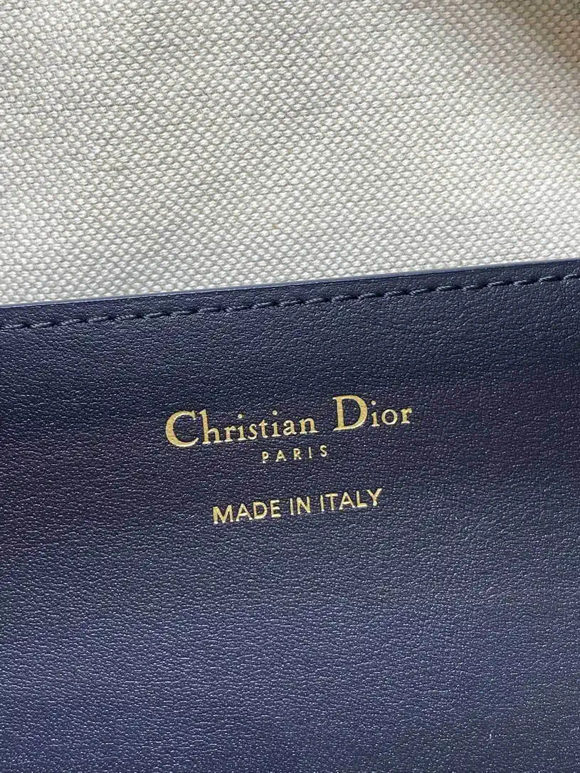 Dior M6322 Large D-Dream Bag Blue Dior Oblique Jacquard and Smooth Calfskin