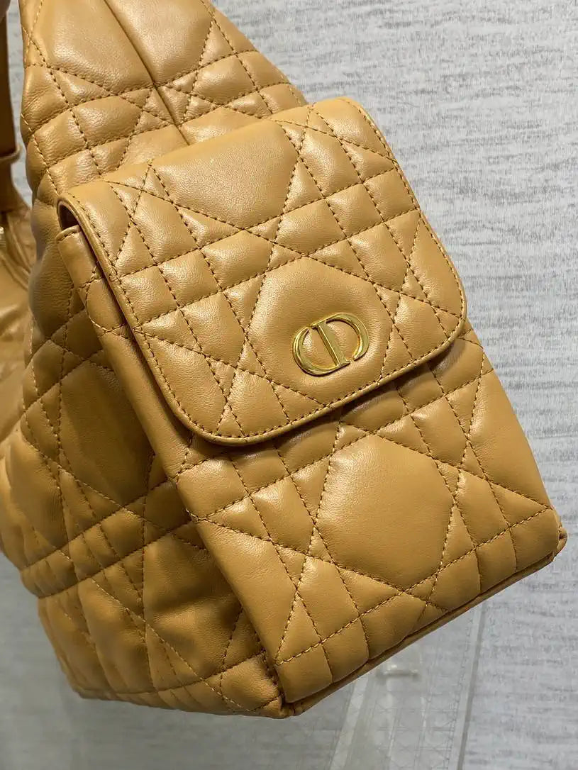 Dior M6322 Large D-Dream Bag Caramel Macrocannage Lambskin