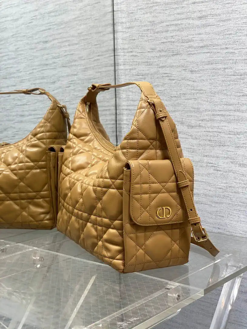 Dior M6322 Large D-Dream Bag Caramel Macrocannage Lambskin