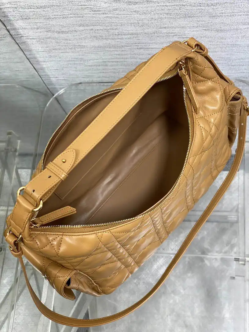 Dior M6322 Large D-Dream Bag Caramel Macrocannage Lambskin