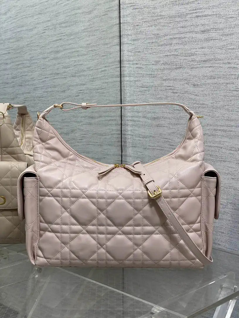 Dior M6322 Large D-Dream Bag Pink Macrocannage Lambskin