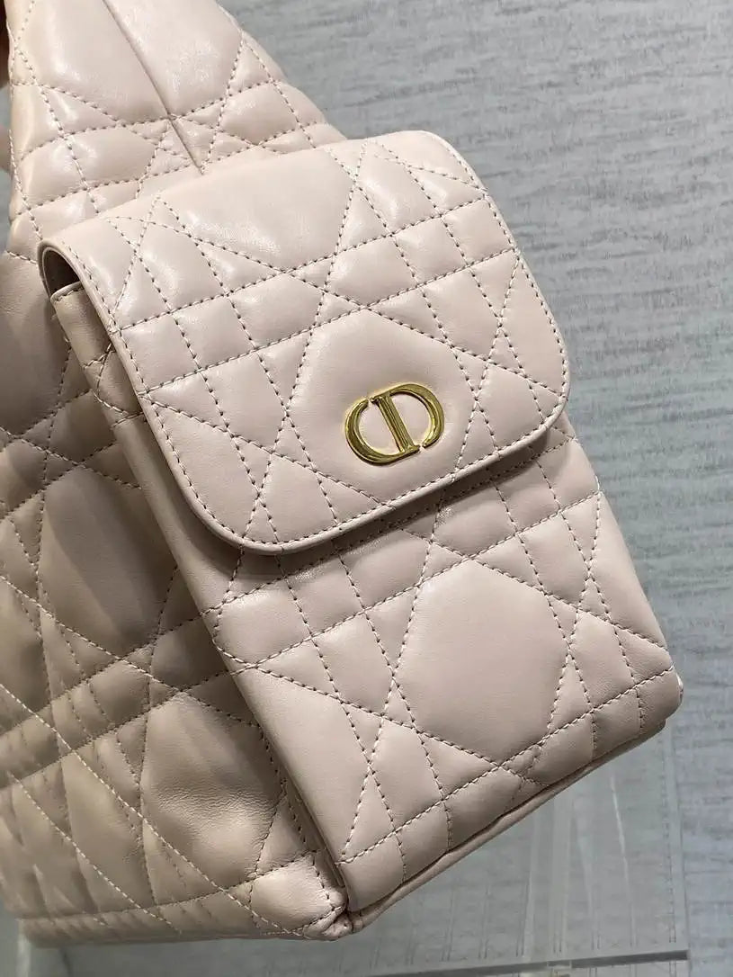 Dior M6322 Large D-Dream Bag Pink Macrocannage Lambskin