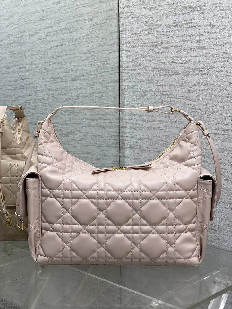Dior M6322 Large D-Dream Bag Pink Macrocannage Lambskin