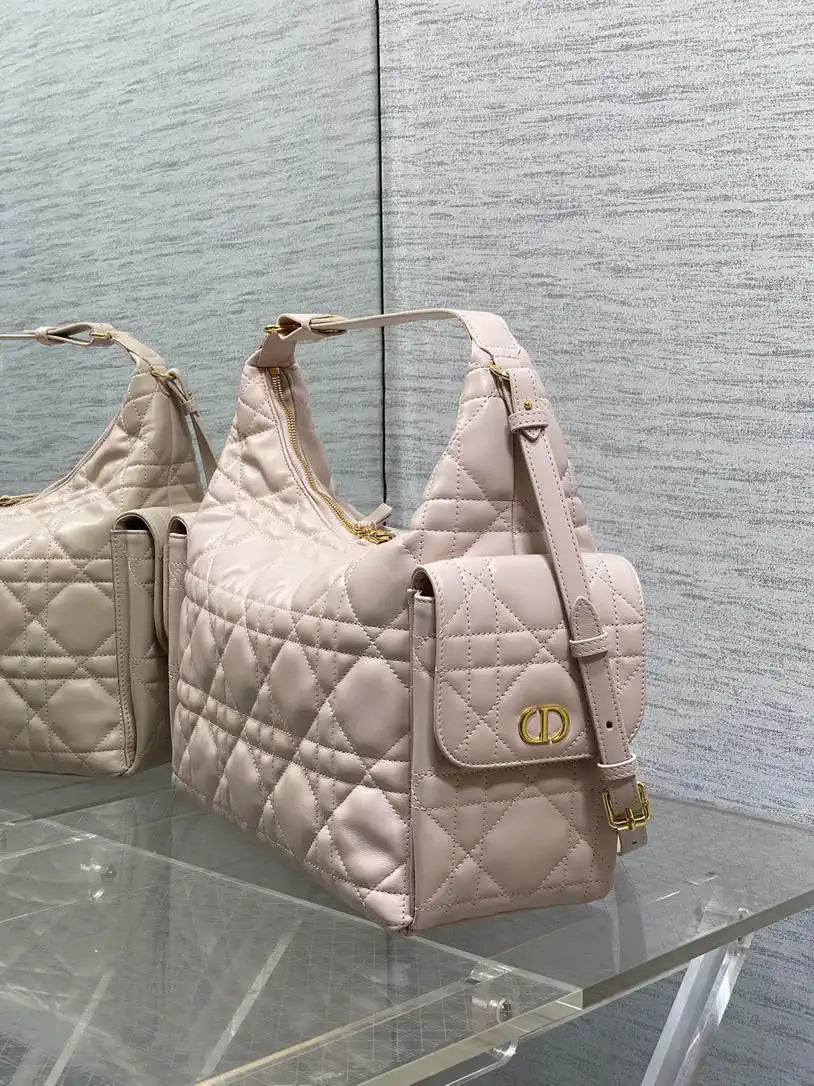 Dior M6322 Large D-Dream Bag Pink Macrocannage Lambskin
