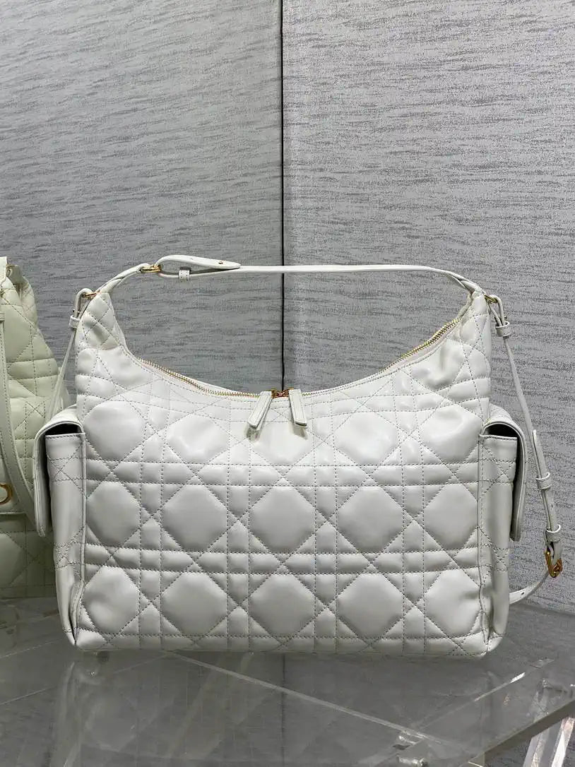 Dior M6322 Large D-Dream Bag White Macrocannage Lambskin