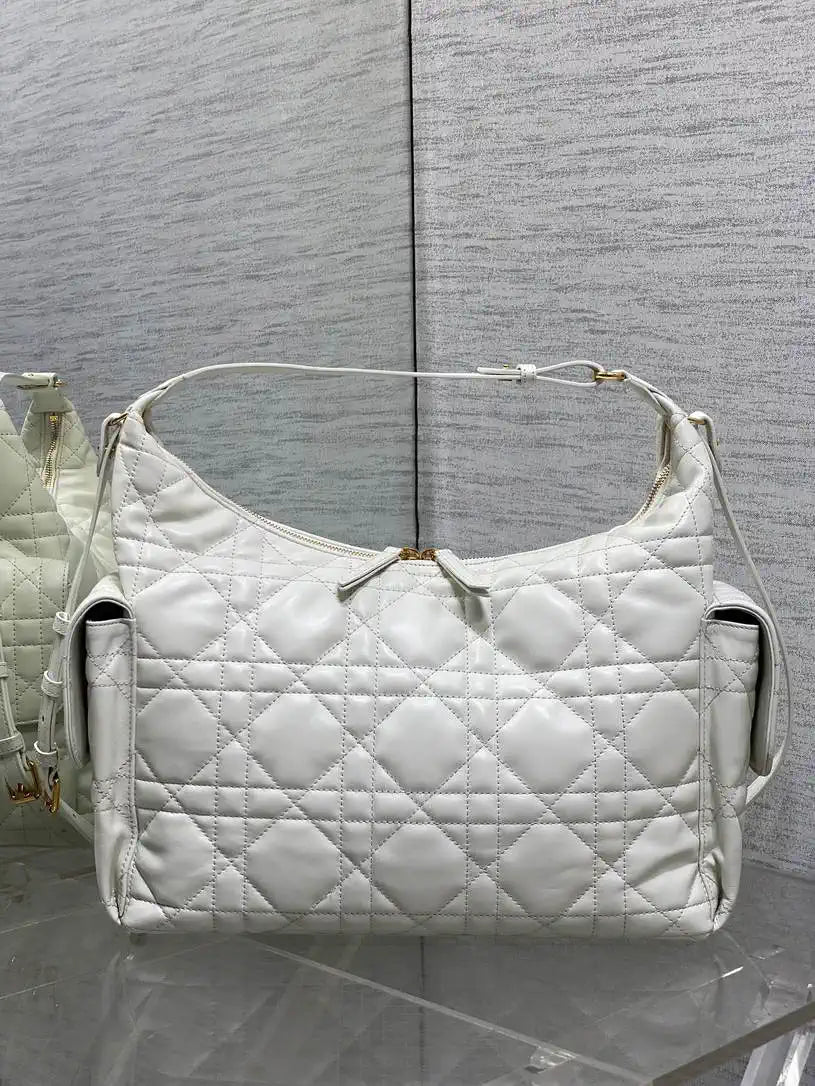 Dior M6322 Large D-Dream Bag White Macrocannage Lambskin