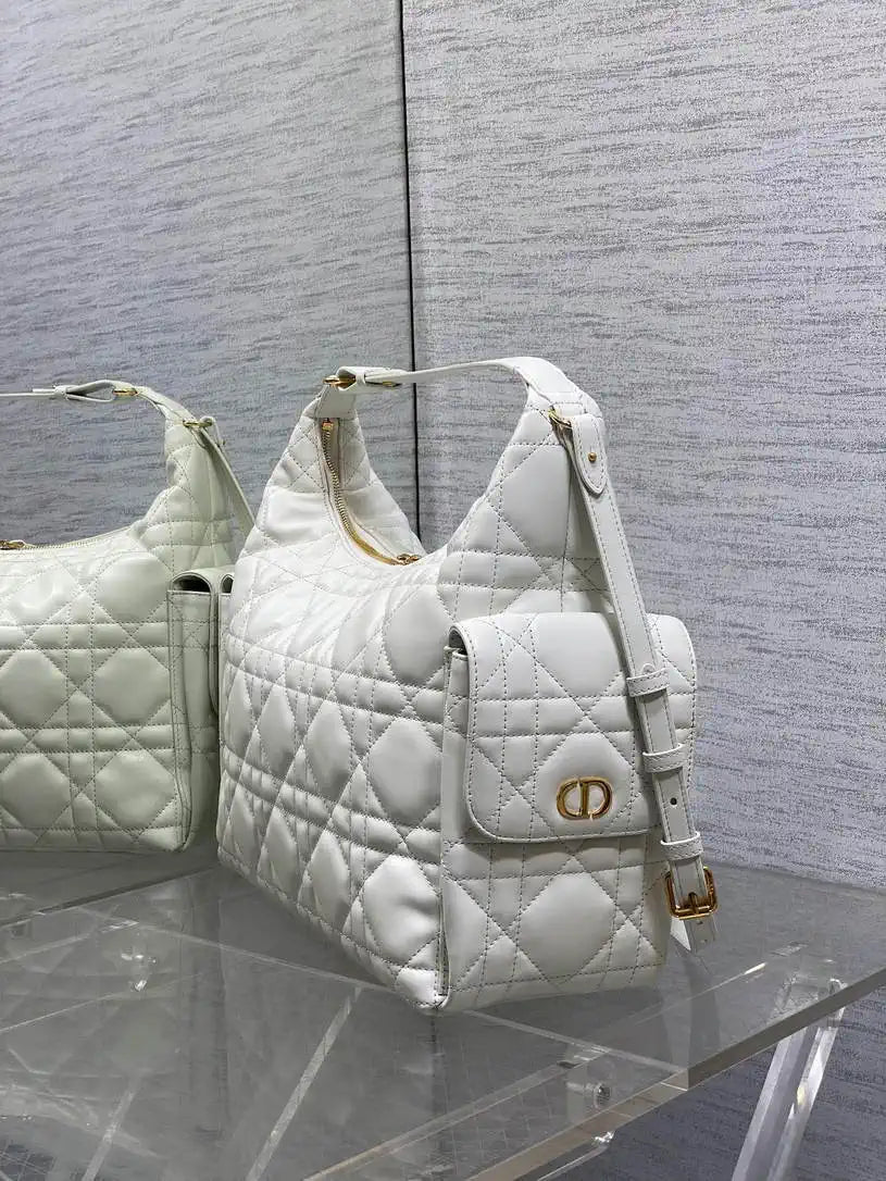 Dior M6322 Large D-Dream Bag White Macrocannage Lambskin
