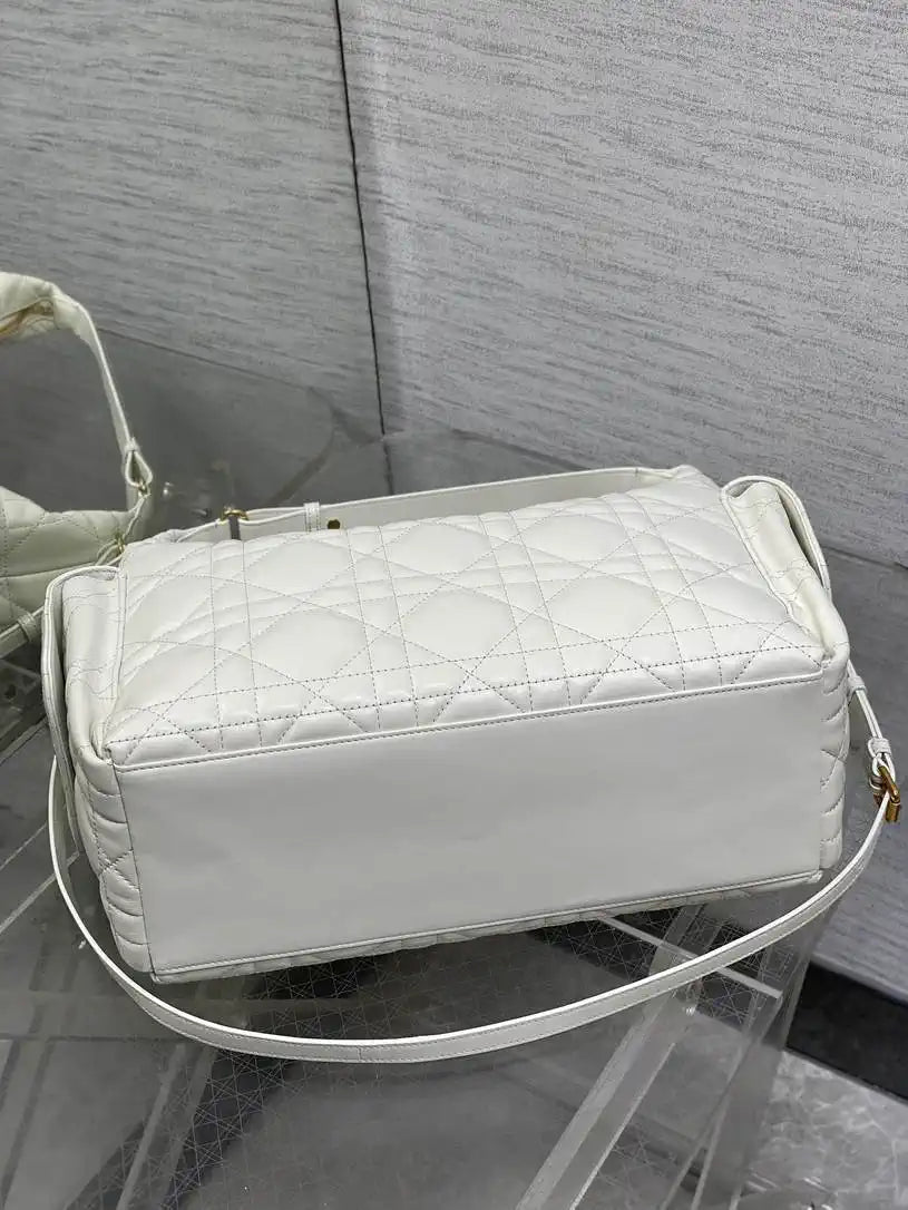 Dior M6322 Large D-Dream Bag White Macrocannage Lambskin