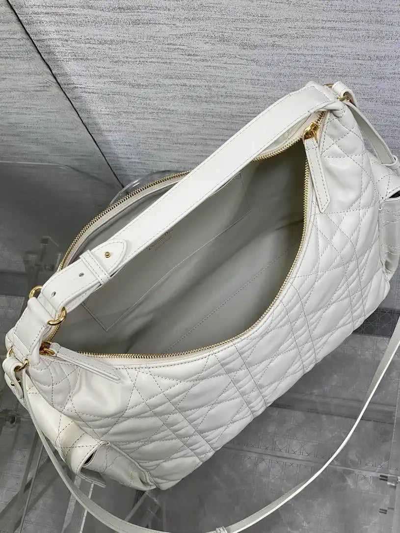 Dior M6322 Large D-Dream Bag White Macrocannage Lambskin