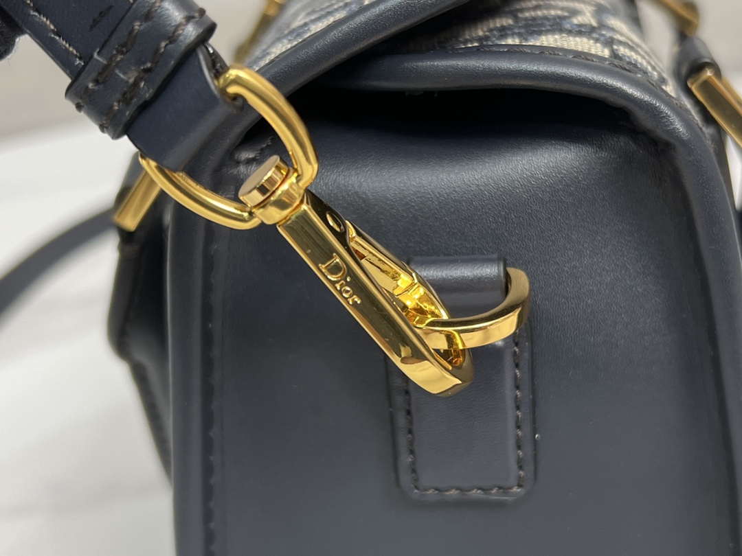 Dior M8671UBEQ_M900 Small Boston bag Navy Blue box Oblique Embroidery and Smooth Calfskin - Default Title - View 5