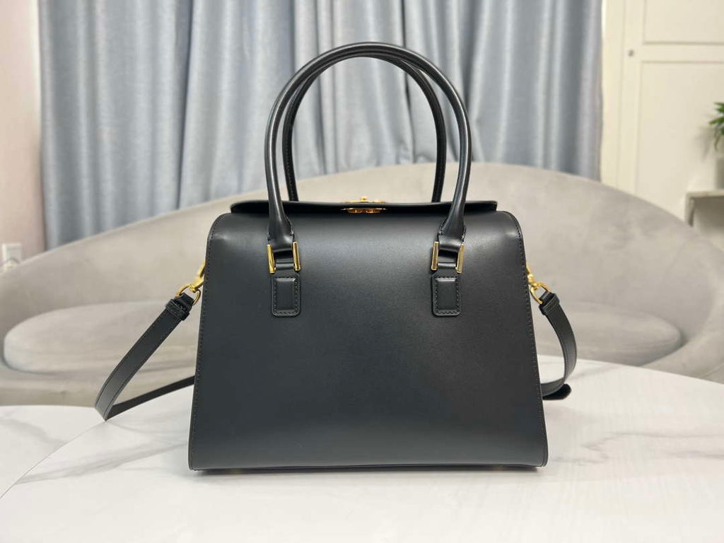 Dior M8675 Medium Boston bag Black box Calfskin