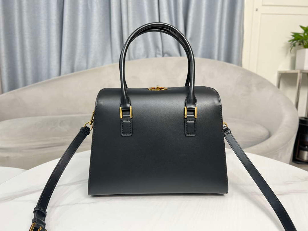 Dior M8675 Medium Boston bag Black box Calfskin
