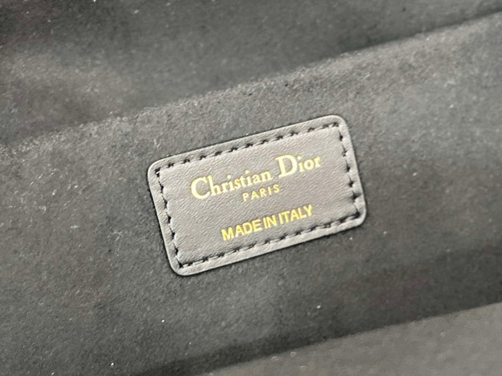 Dior M8675 Medium Boston bag Black box Calfskin