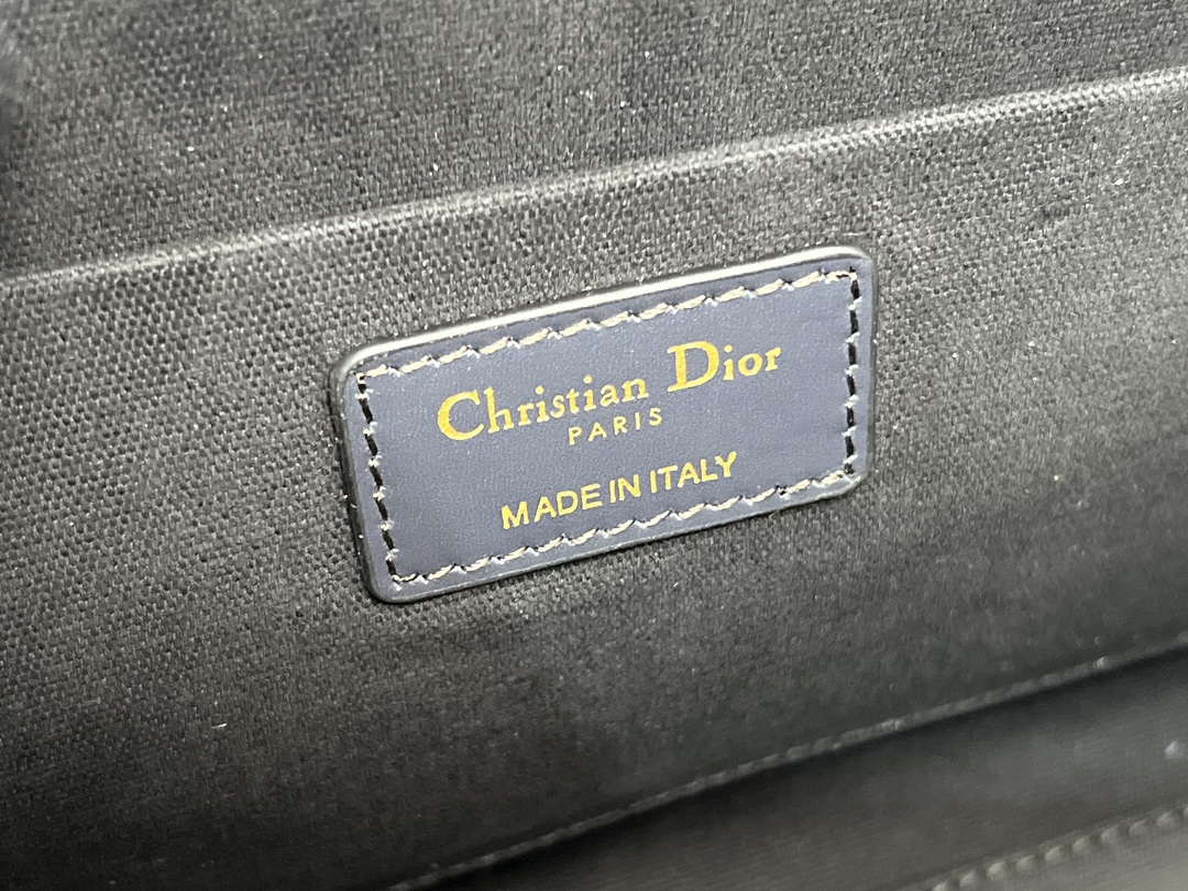 Dior M8675 Medium Boston bag Navy blue box Oblique Embroidery and Smooth Calfskin - Default Title - View 9