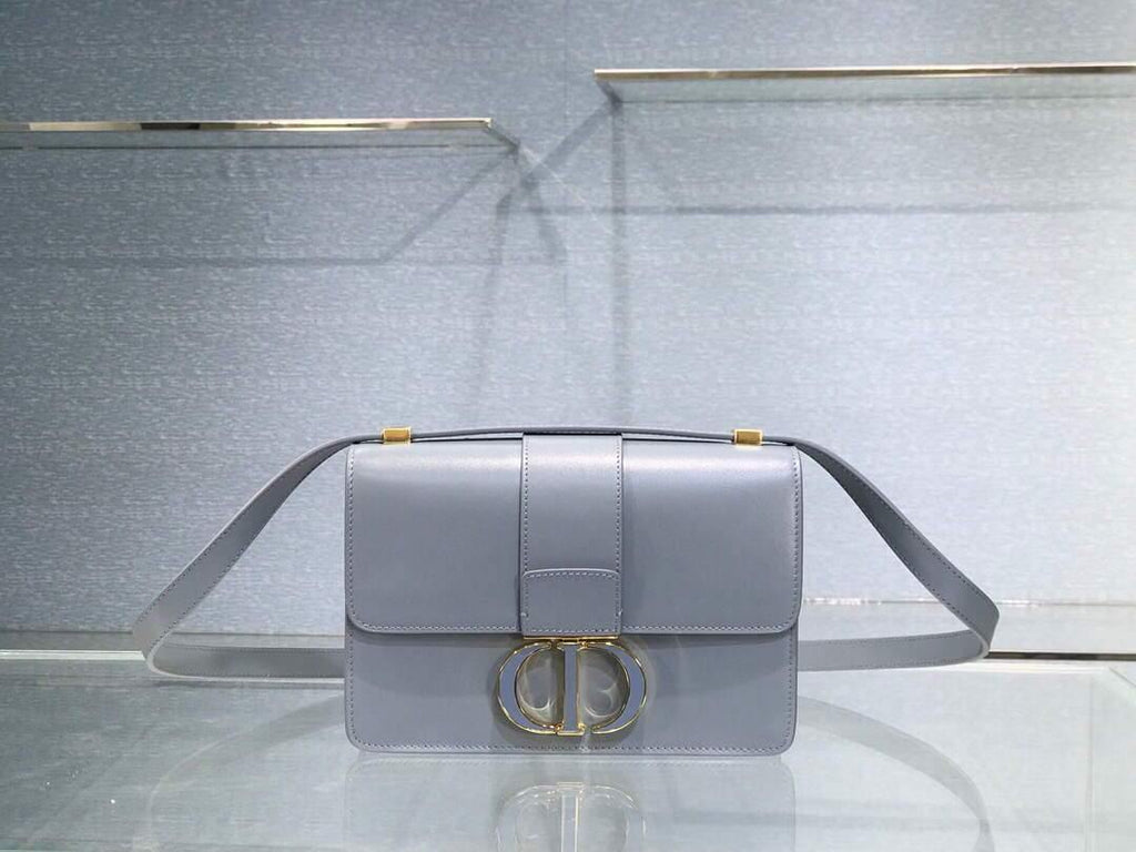 Dior M9204 Dior 30 Montaigne Box Bag Calfskin Light Blue - Voguebags