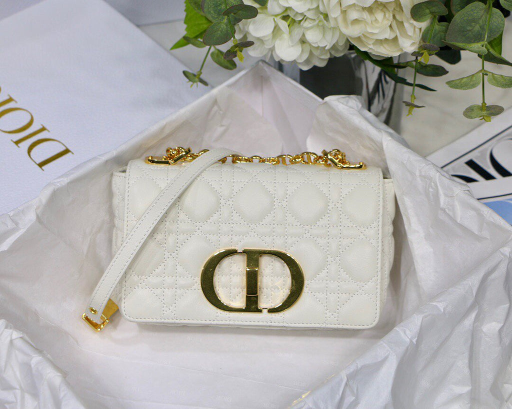 Dior M9241 Dior Small Dior Caro Bag White - luxibagsmall