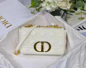 Dior M9241 Dior Small Dior Caro Bag White - luxibagsmall
