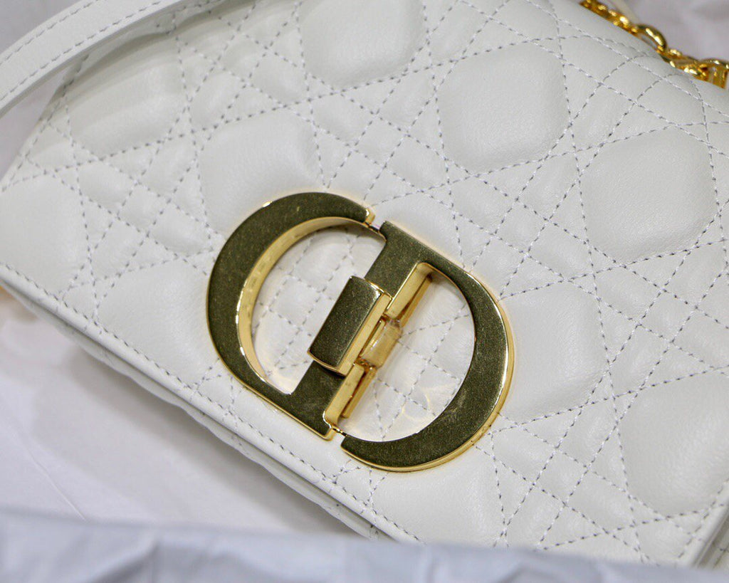 Dior M9241 Dior Small Dior Caro Bag White - luxibagsmall