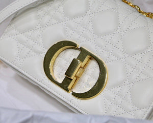 Dior M9241 Dior Small Dior Caro Bag White - luxibagsmall