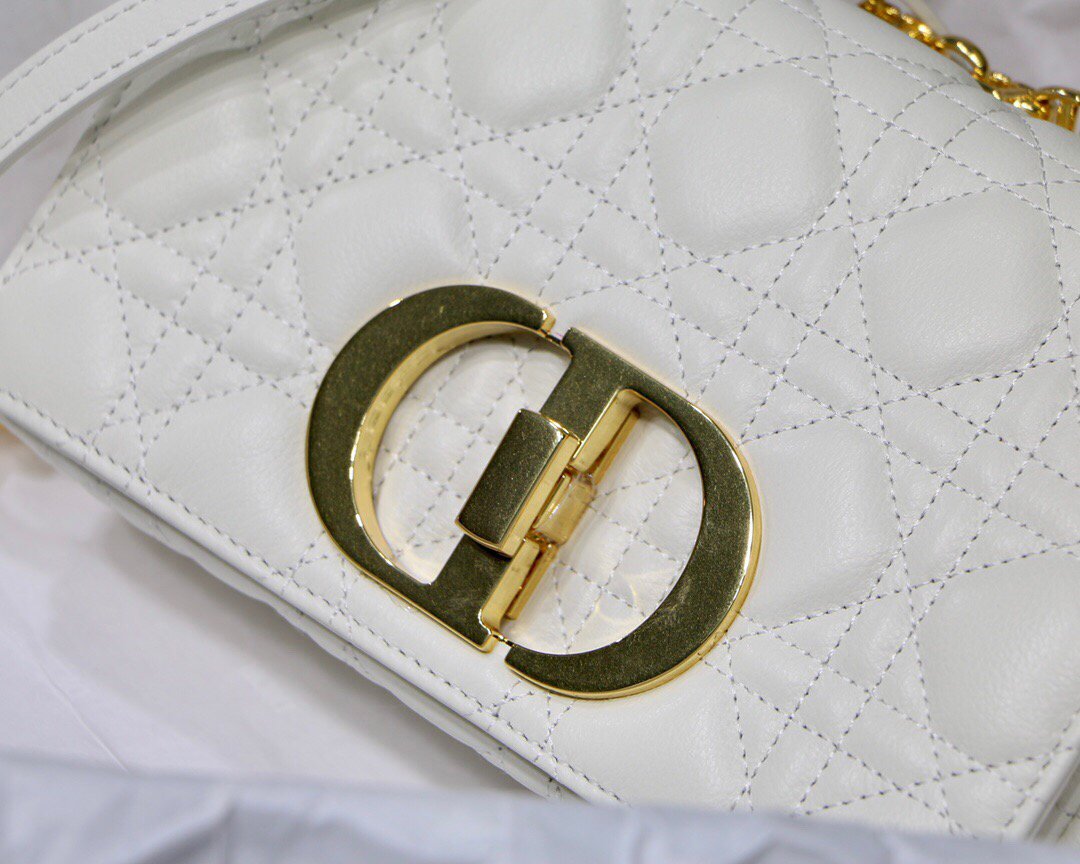 Dior M9241 Dior Small Dior Caro Bag White - luxibagsmall
