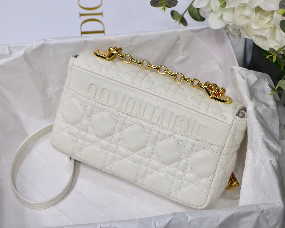 Dior M9241 Dior Small Dior Caro Bag White - luxibagsmall