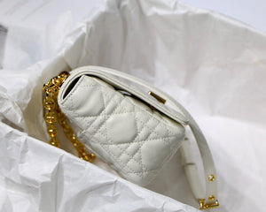 Dior M9241 Dior Small Dior Caro Bag White - luxibagsmall
