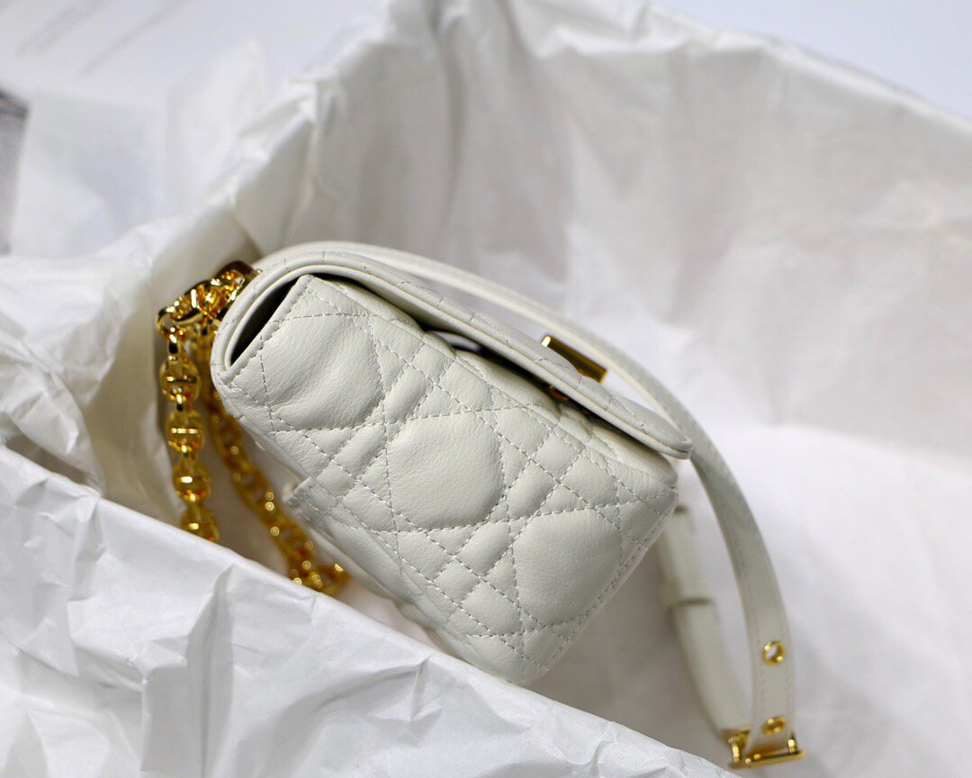 Dior M9241 Dior Small Dior Caro Bag White - luxibagsmall