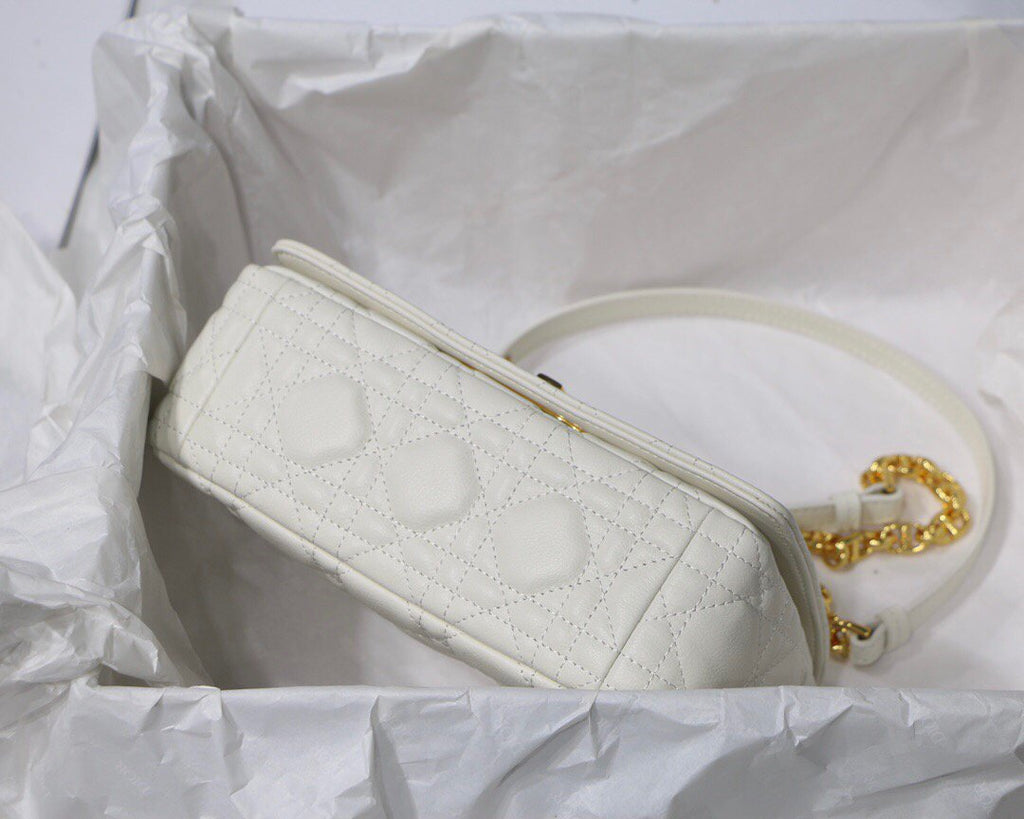 Dior M9241 Dior Small Dior Caro Bag White - luxibagsmall