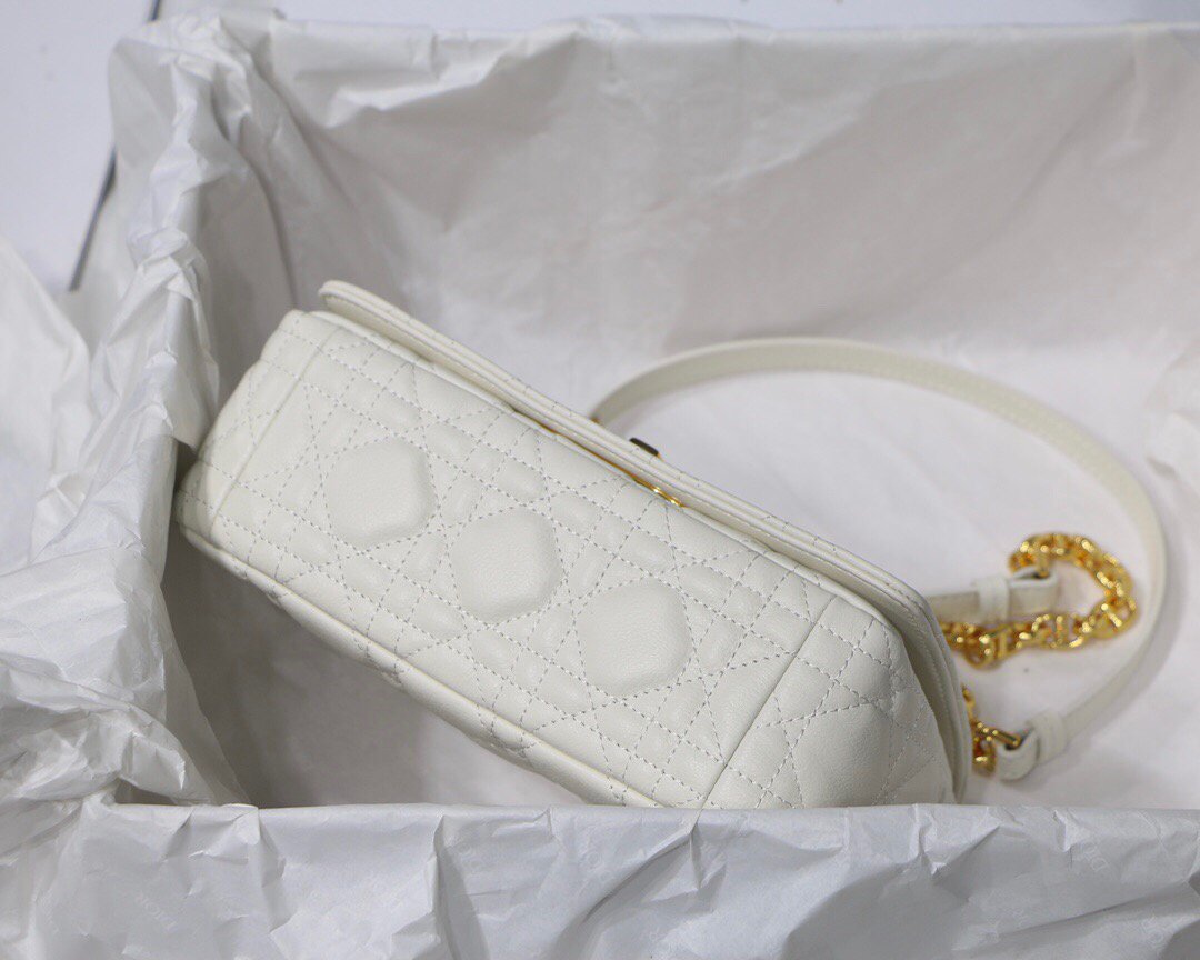 Dior M9241 Dior Small Dior Caro Bag White - luxibagsmall