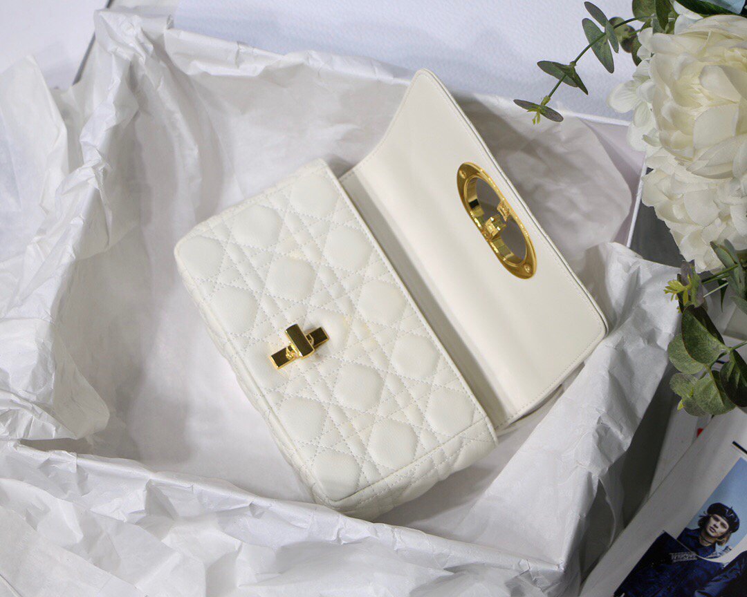Dior M9241 Dior Small Dior Caro Bag White - luxibagsmall