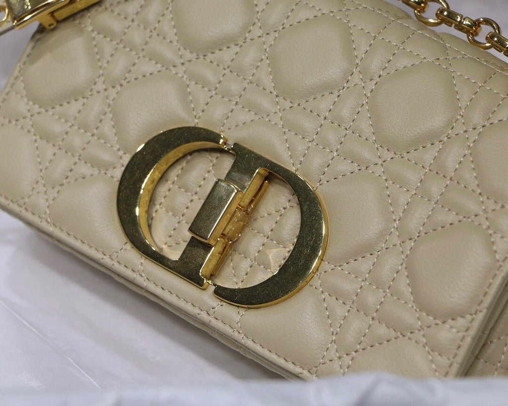 Dior M9241 Dior Small Dior Caro Bag Apricot - luxibagsmall