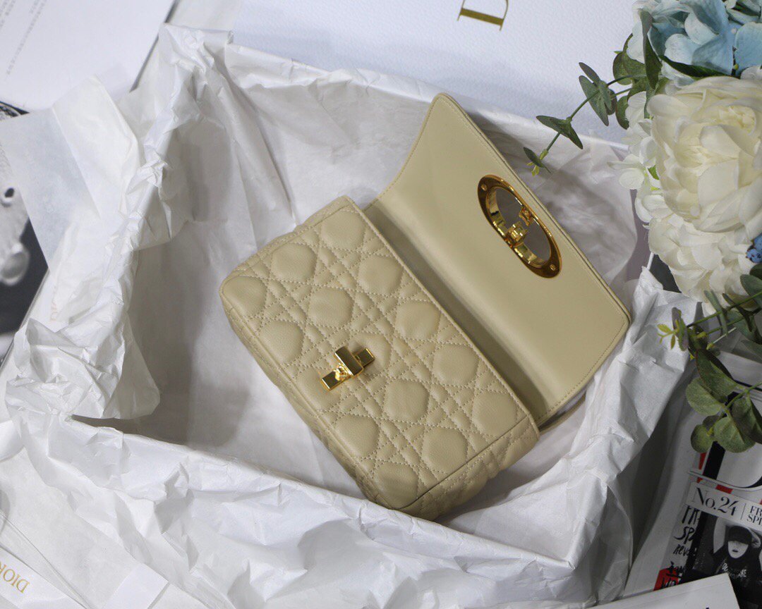 Dior M9241 Dior Small Dior Caro Bag Apricot - luxibagsmall