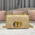 Dior M9241 Small Quilted Macrocannage Calfskin Yellow - Default Title - View 1