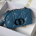 Dior M9241 Small Quilted Macrocannage Calfskin Lake Blue - Default Title - View 1