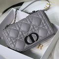 Dior M9241 Small Quilted Macrocannage Calfskin Gray - Default Title - View 1