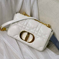 Dior M9241 Small Quilted Macrocannage Calfskin White - Default Title - View 1