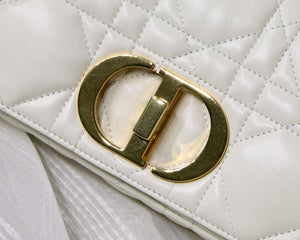 Dior M9241 Small Quilted Macrocannage Calfskin White - Default Title - View 2