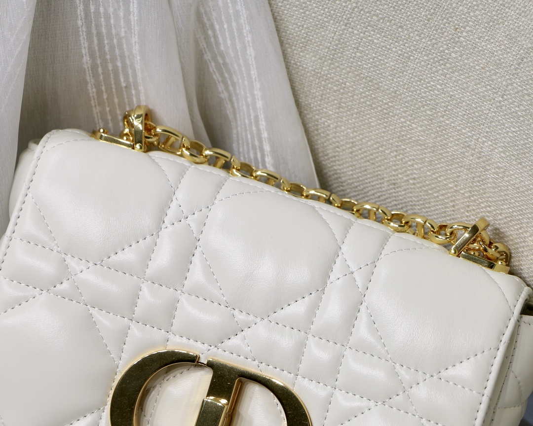 Dior M9241 Small Quilted Macrocannage Calfskin White - Default Title - View 3
