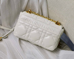 Dior M9241 Small Quilted Macrocannage Calfskin White - Default Title - View 5