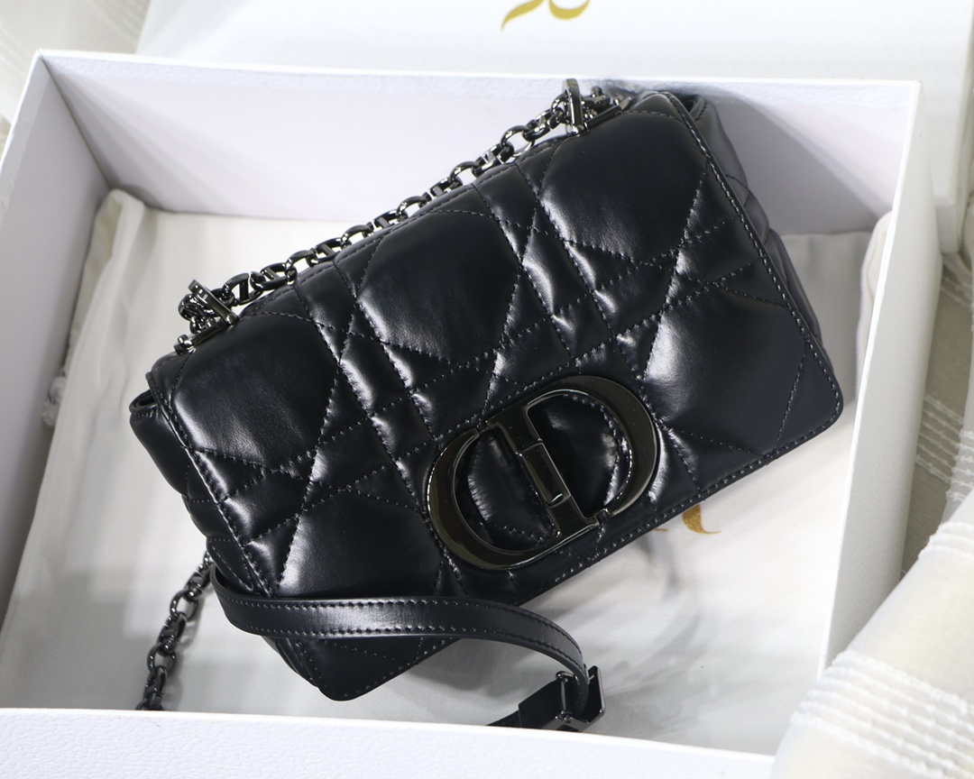 Dior M9241 Small Quilted Macrocannage Calfskin Black - Default Title - View 1