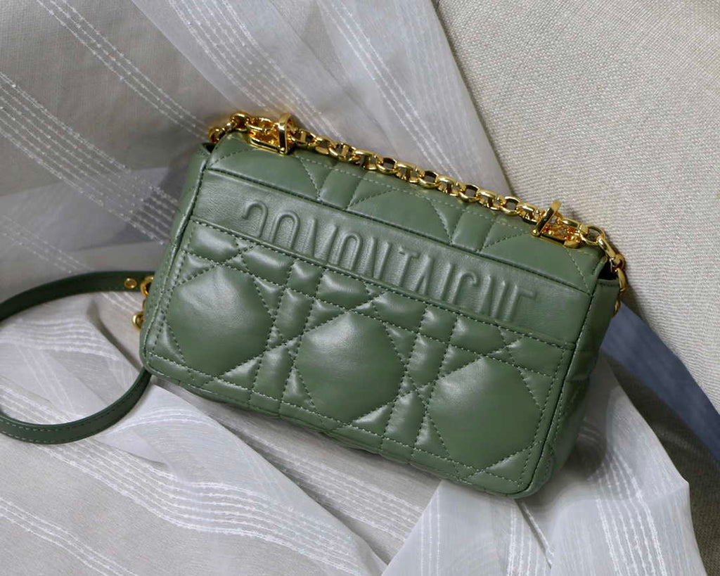 Dior M9241 Small Quilted Macrocannage Calfskin Green