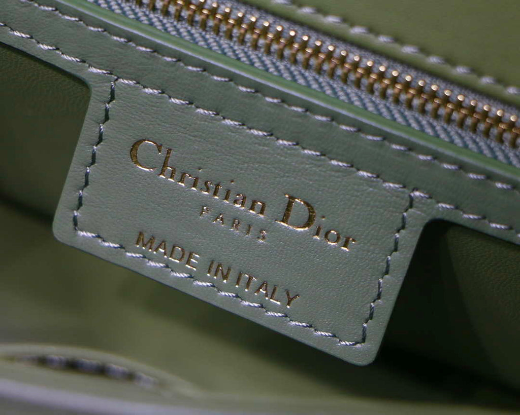 Dior M9241 Small Quilted Macrocannage Calfskin Green